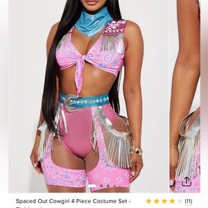Fashion Nova Pink and Blue Cowgirl Costume